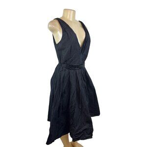 Carmen Marc Valvo Women's Black Sleeveless A-Line Dress Size 12 - New